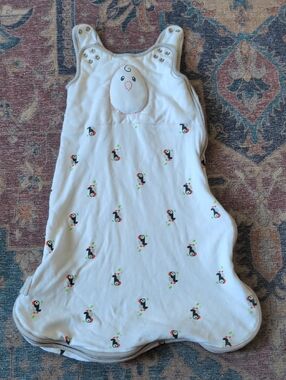 Nested bean Sleep Sack with Puffin Print